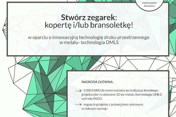 Konkurs na projekt zegarka: koperty i/lub bransoletki
