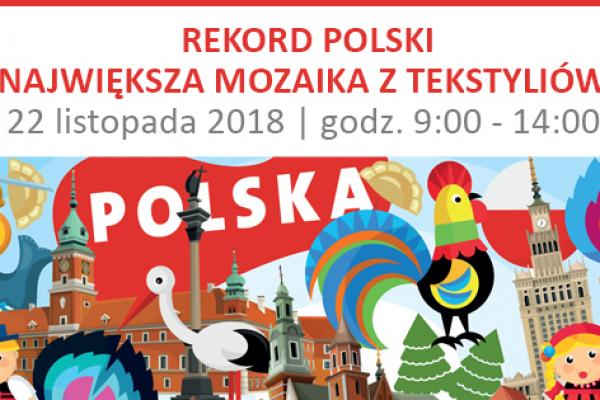 Próba bicia rekordu Polski w kategorii „Największa mozaika z tekstyliów”