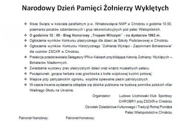 Dzień Pamięci Żołnierzy Wyklętych w Chrobrzu