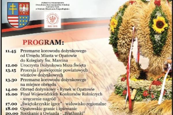 XIX Świętokrzyskie Dożynki Wojewódzkie w Opatowie