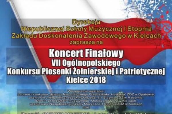 VII Ogólnopolskiego Konkursu Piosenki Żołnierskiej i Patriotycznej Kielce 2018