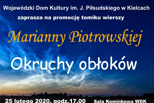 Promocja tomiku wierszy Marianny Piotrowskiej „Okruchy obłoków” w WDK