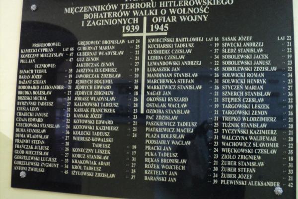 Uroczystość ku czci ofiar terroru niemieckiego (1939-1945)