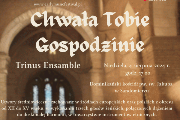 Średniowieczna muzyka zawita do Sandomierza