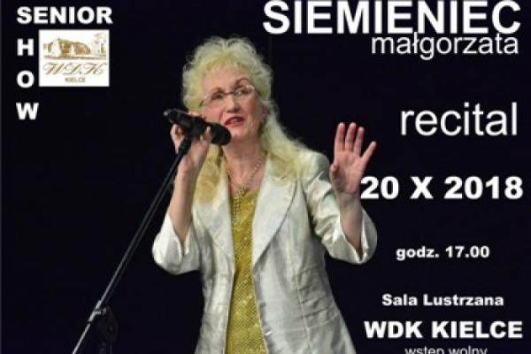 Małgorzata Siemieniec zainauguruje nowy cykl spotkań pn. „Senior Show”