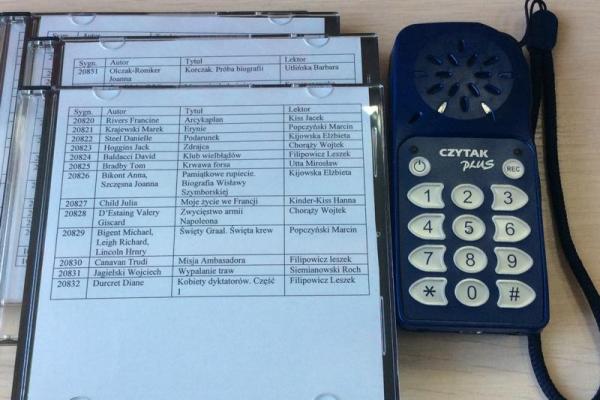 Wypożyczalnia odtwarzaczy cyfrowej książki mówionej dla osób niewidomych i słabowidzących