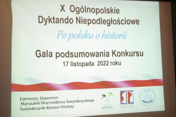 Gala podsumowująca X Dyktando Niepodległościowe PO POLSKU O HISTORII  - Fot.: Damian Więch (PIK)