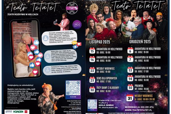 Listopad i grudzień w Teatrze TeTaTeT