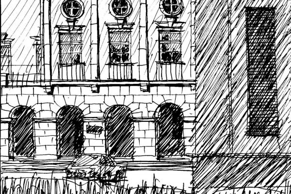 Gmach PW i WF - Rycina - Roman Mirowski