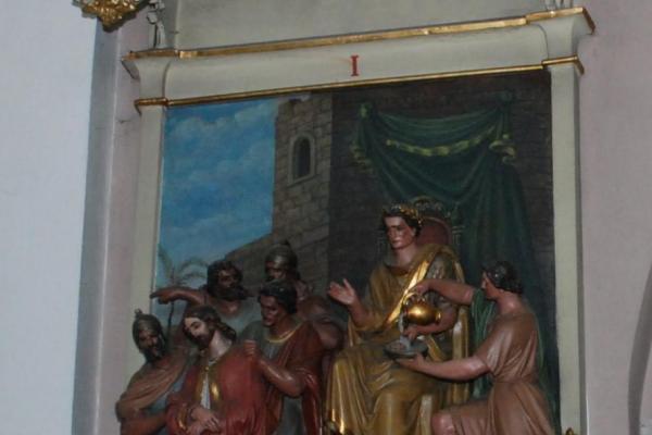 Kościół św. Krzyża - Obraz drogi krzyżowej zdobiony elementami neogotyckimi - Fot. Agnieszka Markiton