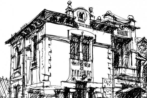 Dom Szpakowskiego - Rycina - Roman Mirowski