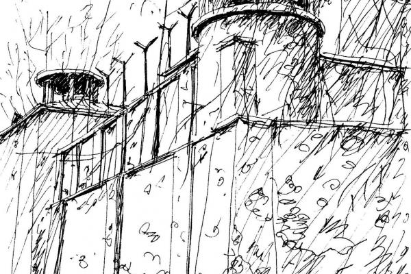 Więzienie - Rycina - Roman Mirowski