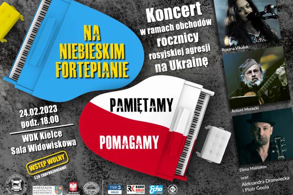 NA NIEBIESKIM FORTEPIANIE – koncert w 1. rocznicę napaści Rosji na Ukrainę