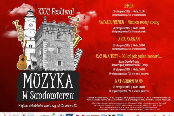 19–27.08. | XXXI Festiwal MUZYKA W SANDOMIERZU 