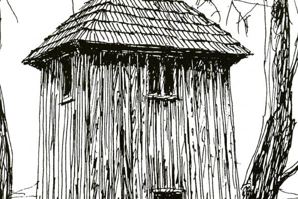 Dzwonnica - Rycina Romana Mirowskiego