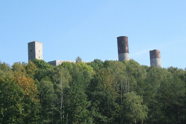 Zamek w Chęcinach - Widok od strony południowej