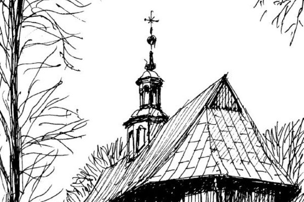 Dawny powiat chęciński - Bebelno - Kościół ParafialnySzkic - Roman Mirowski