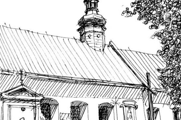 Kościół parafialny  w Kazimierzy Wielkiej - Szkic - Roman Mirowski