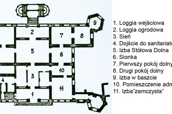 Pałac Biskupi - Plan Parteru Rys. A. Markiton