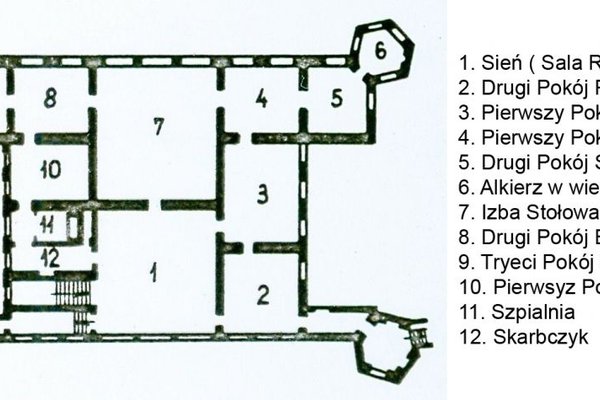 Pałac Biskupi - Plan Piętra Rys. A. Markiton