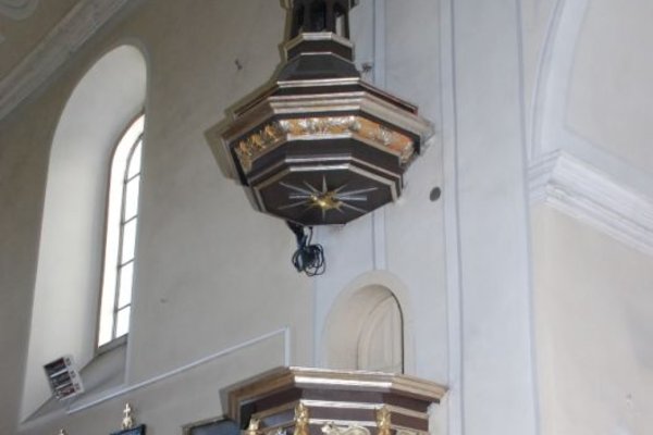 Sobków - Kościół Parafialny - Barokowa ambona