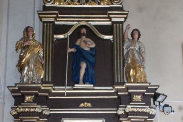 Sobków - Kościół Parafialny - Barokowy ołtarz boczny