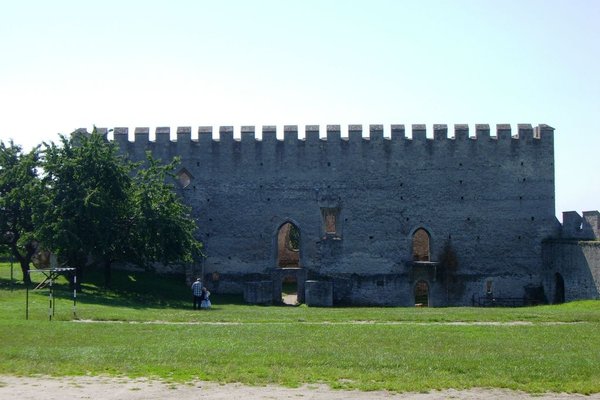 Zamek w Szydłowie - Wzdłuż południowego odcinka murów wznosił się główny budynek mieszkalny zamku.Fot. Edyta Ruszkowska
