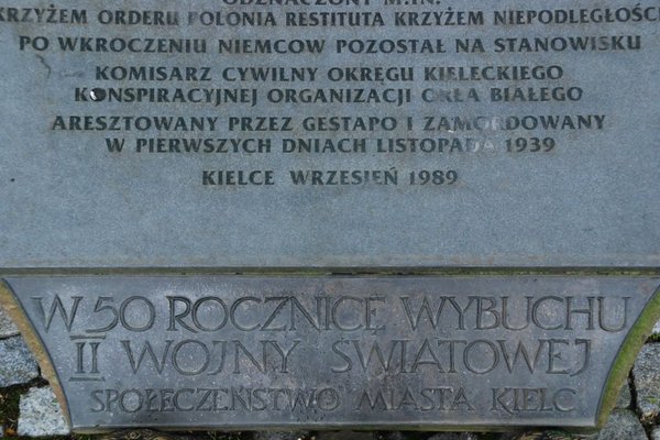 Miejsce pochówku byłego prezydenta miasta Kielc Stefana Artwińskiego - Fot. A Markiton
