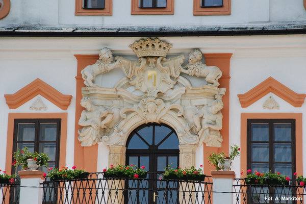 Pałac w Czyżowie Szlacheckim - Półkolisty portal piętra.