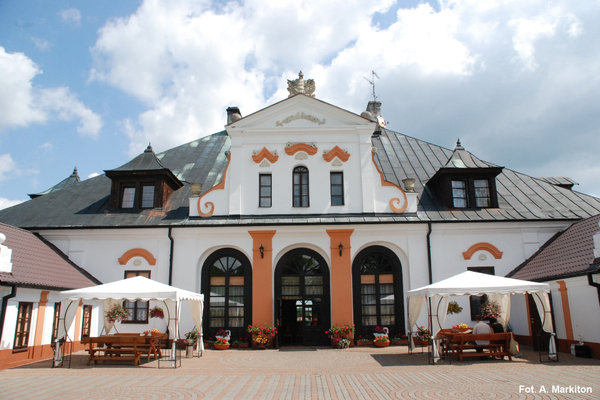 Pałac w Czyżowie Szlacheckim - W korpusie głównym wysokiego parteru na osi porte-fenetre wydzielony pilastrami.