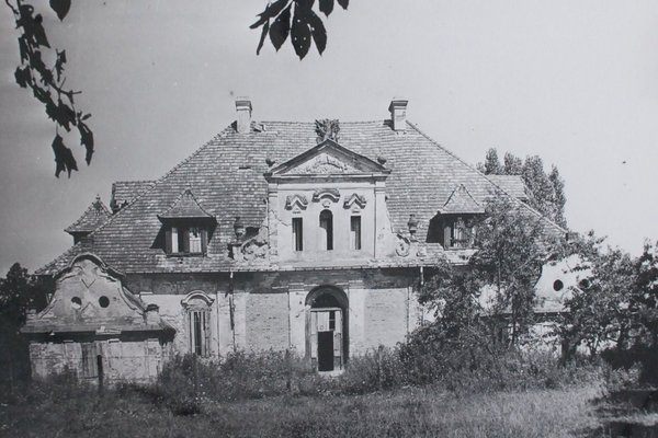 Pałac w Czyżowie Szlacheckim - Elewacja ogrodowa, rok 1973. Fot. z kroniki pałacu.