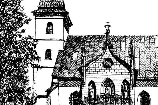 Kościół parafialny w Sancygniowie                          - Rycina - Roman Mirowski