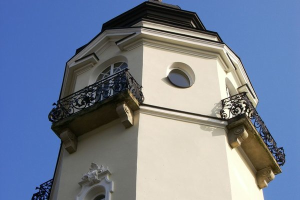 Pałac w Górkach Klimontowskich - Wieża pałacowa, z której roztacza się piękny widok. Fot. Edyta Ruszkowska