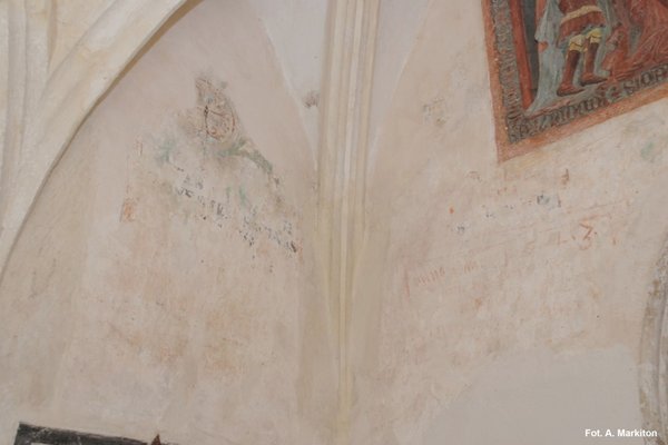 Kościół w Chotlu Czerwonym - Zachowana polichromia.