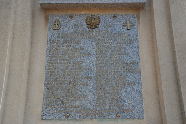 Kielce - ul. Batalionów Chłopskich - Tablica pamiątkowa poświęcona mieszkańcom Niewachlowa poległym i zamordowanym w latach 1939-1945