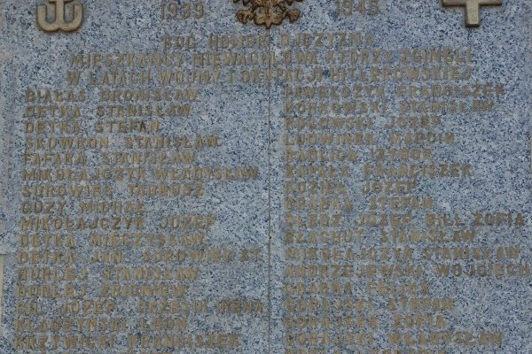 Tablica pamiątkowa poświęcona mieszkańcom Niewachlowa poległym i zamordowanym w latach 1939-1945 - Fot. A. Markiton