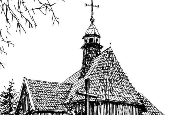 Kaplica pw. Matki Boskiej Częstochowskiej - Rycina - Roman Mirowski