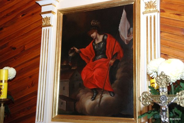 Kaplica pw. Matki Boskiej Częstochowskiej - Około 200 letni obraz św. Floriana