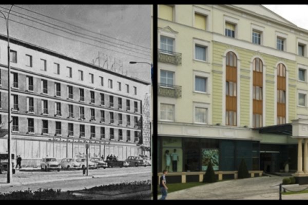 Kielce wczoraj i dziś - Hotel Łysogóry, dawny Centralny. Fot. Michał Janyst