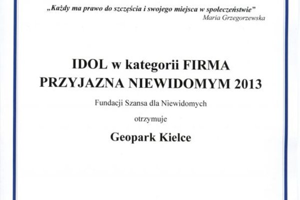 Idol dla Geoparku Kielce