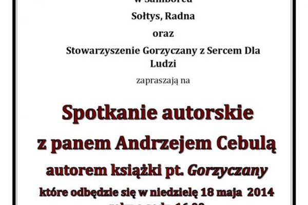 Spotkanie autorskie z Andrzejem Cebulą