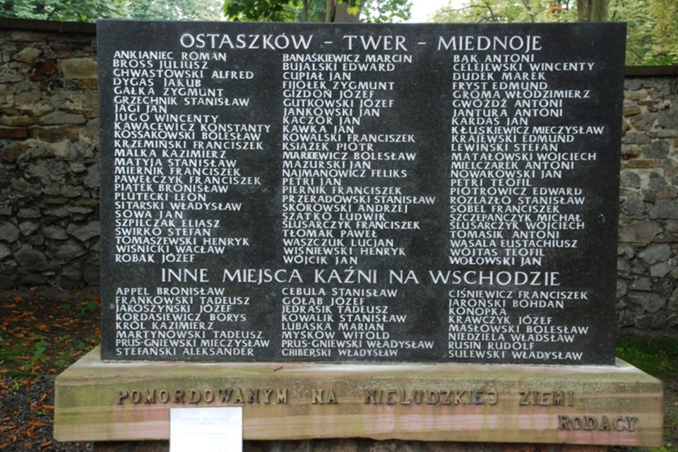 Kielce - ul. ks. Piotra Ściegiennego - Cmentarz Partyzancki - Symboliczny pomnik „katyński”